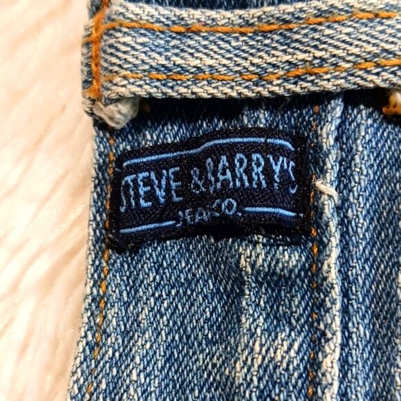 Y2K Custom Painted Distressed Bleached Denim Jeans Wearable Art Wings-Roses 12 - Picture 5 of 12